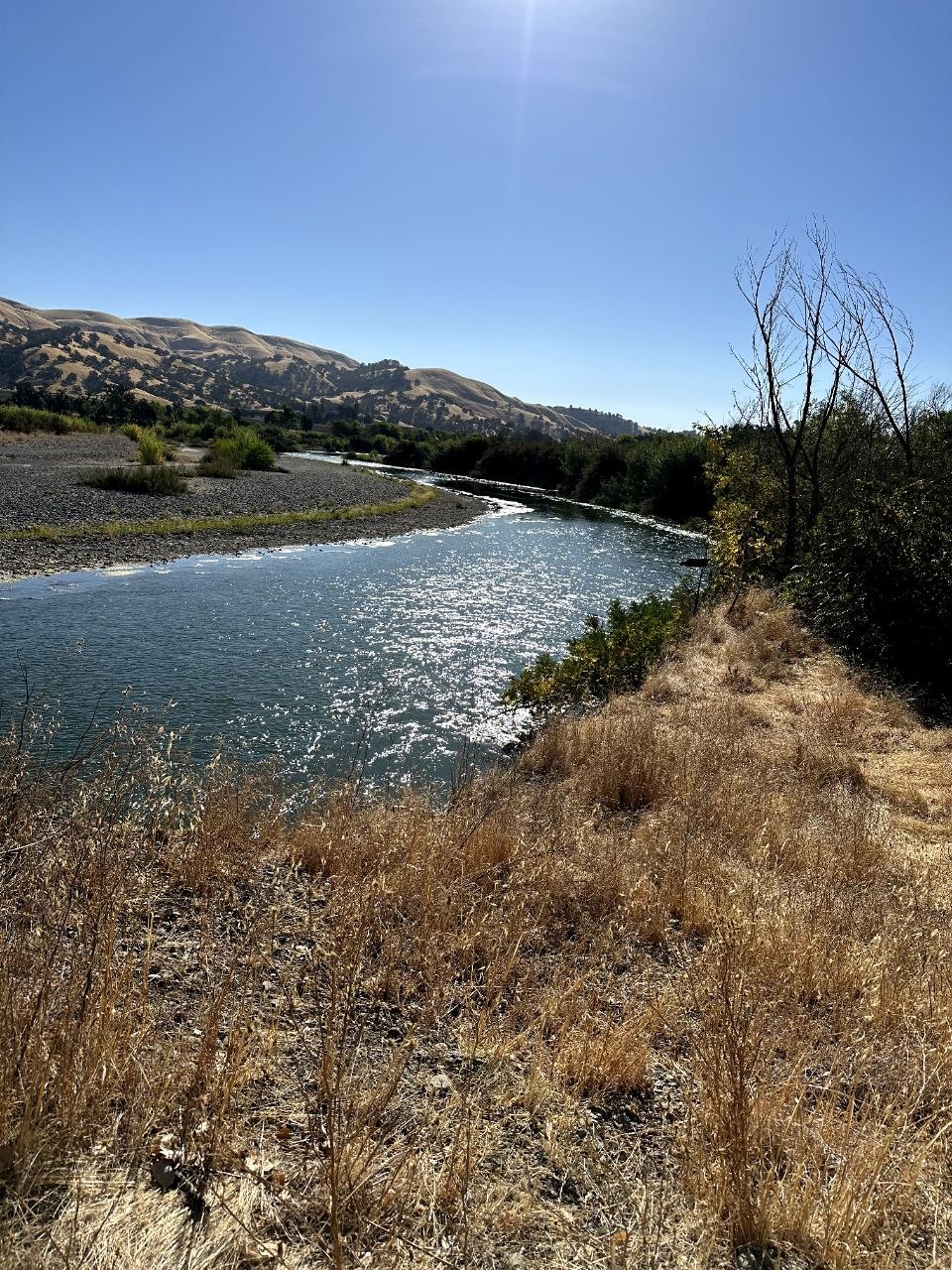 River and surrounding hills
